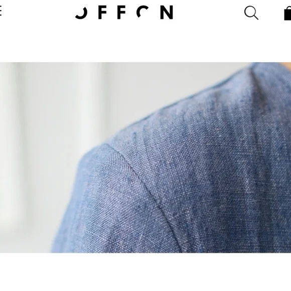 OffOn Linen Dress With Buttons In Denim Chambray Blue Small - Picture 4 of 5